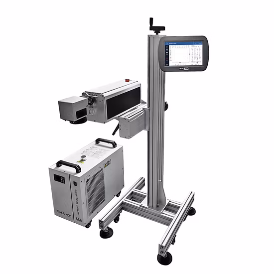 Multi-Language 10W High Speed Fly UV Laser Marking Machine for Plastic Cap with CE Cartificaion