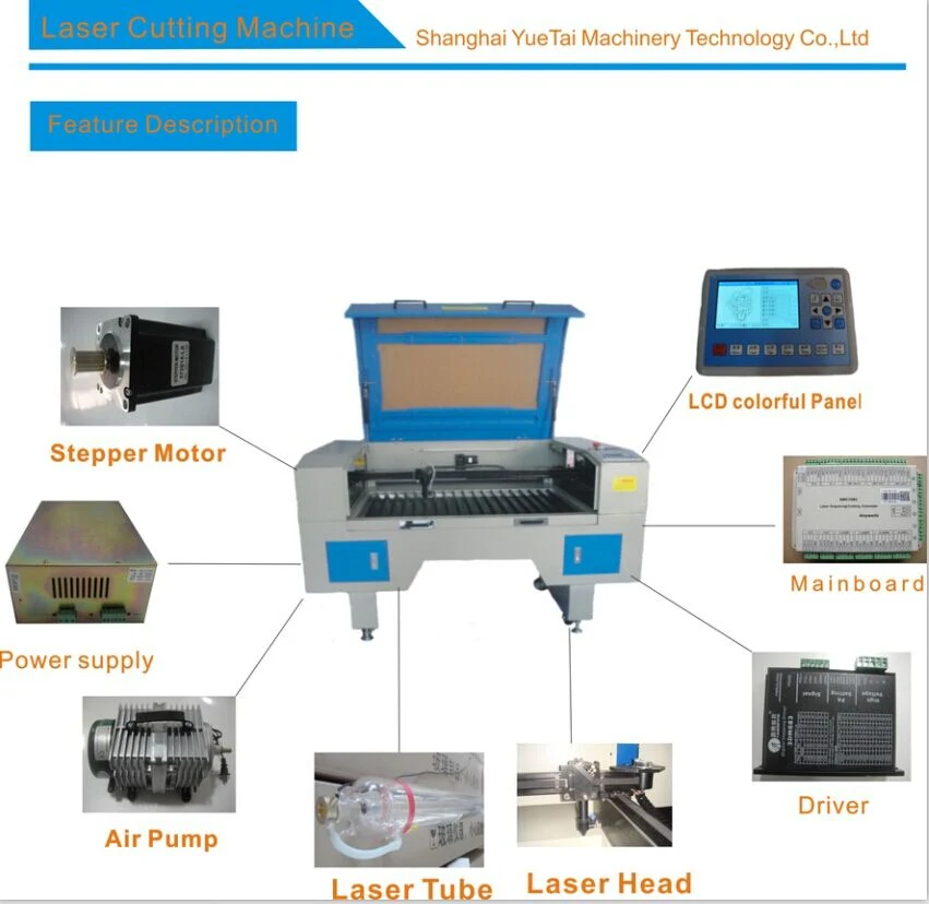 9060/1280/1490/1610 Stable CO2 Laser Cutting Machine