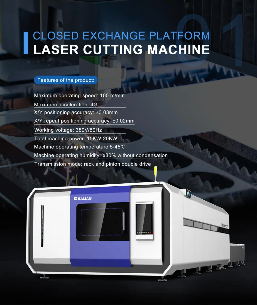 1500W CNC Tube and Plate Fiber Laser Cutting Machine for 8mm Stainless Steel Plate