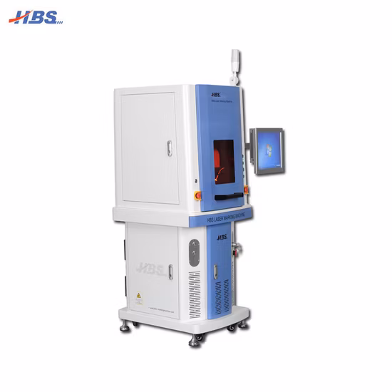 30W Enclosed Design Fiber Laser Marking Machine with Focus Finder & Motorized Z-Axis