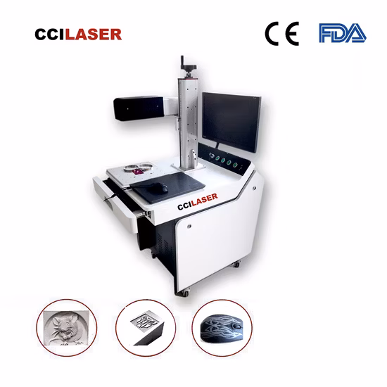 Máquina de grabado/impresión/marcado láser UV 3D con enfoque automático para acero inoxidable/cobre/acrílico/cuero/papel